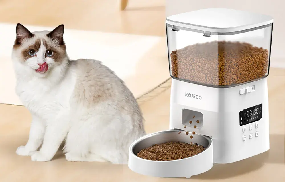 Inteligentny dozownik karmy Rojeco 2L Pet Feeder Button Version