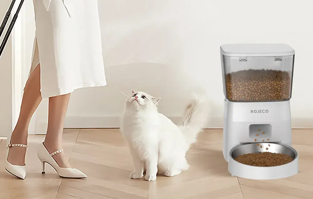 Inteligentny dozownik karmy Rojeco 2L Pet Feeder Button Version