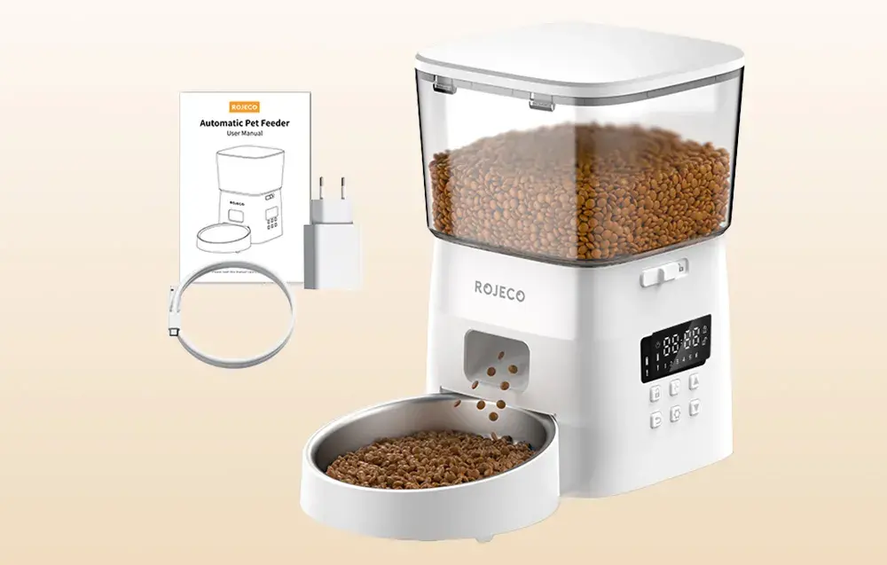 Inteligentny dozownik karmy Rojeco 2L Pet Feeder Button Version